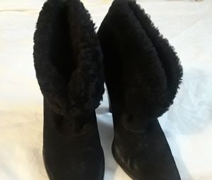 Steve Madden black suede booties